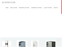 Tablet Screenshot of ezwaterpure.com